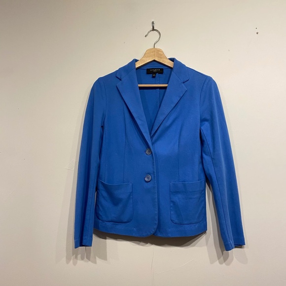 Talbots Petite Blue Collared Soft Unstructured Blazer Size Small Petite - Picture 1 of 5